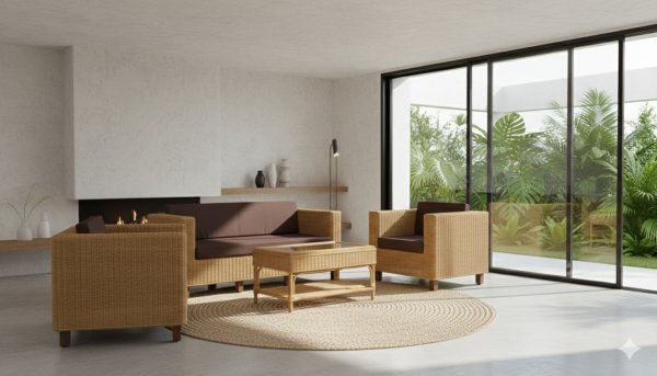 Cane Box Sofa