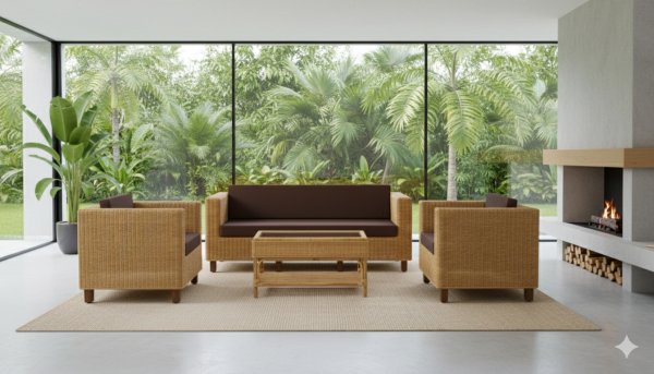 Cane Box Sofa