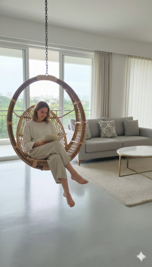 Wicker Egg Swing Chair